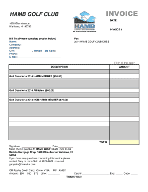 Recurring billing invoice form for automated payments